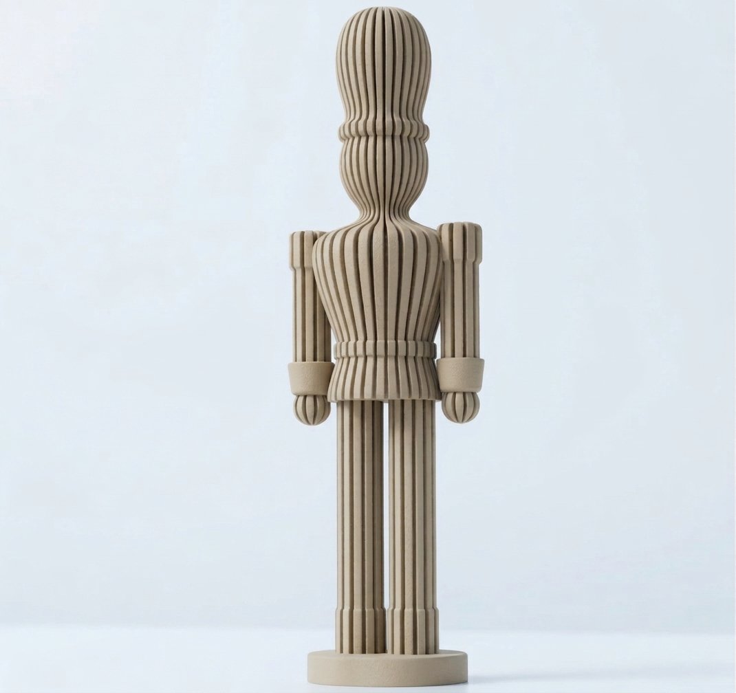 Soldado Quebra Nozes Decorativo Estilo Japandi Minimalista Escultura Moderna